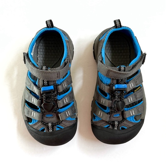 KEEN MAGNET BLUE GRAY BLACK NEWPORT H2 CINCH LACE WATER SHOES - Picture 3 of 10